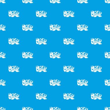 Mutlu kaplumbağa desen vektör kesintisiz mavi