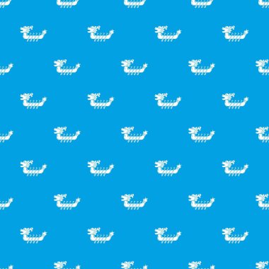 Dragon Tekne desen vektör kesintisiz mavi