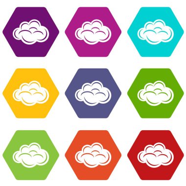 9 vektör Internet bulut Icons set