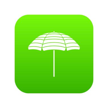 Plaj şemsiye simgesi dijital yeşil