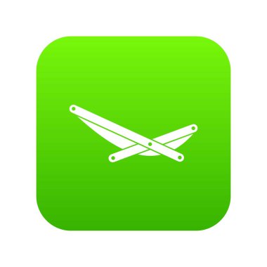 Plaj şezlong simgesi dijital yeşil