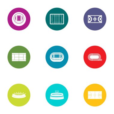 Site Icons set, düz stil