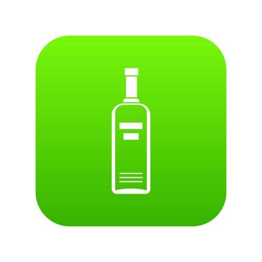 Votka simgesi dijital yeşil şişe