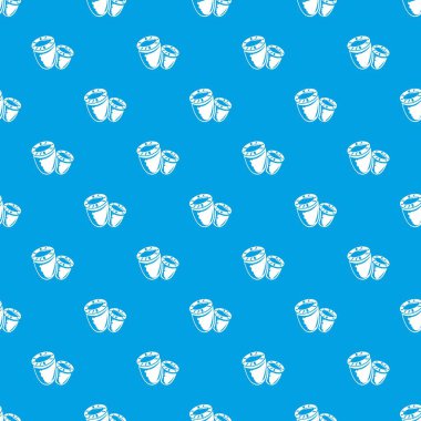 Mercan desen vektör kesintisiz mavi