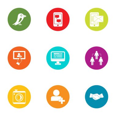 Görüntüleri Icons set, düz stil