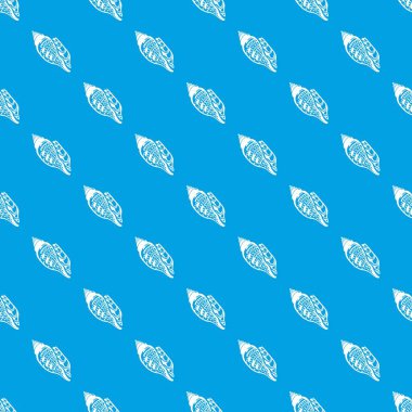 Okyanus kabuğu desen vektör kesintisiz mavi
