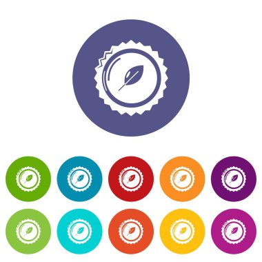 Diyet içecek kap simgeler vektör renk ayarla