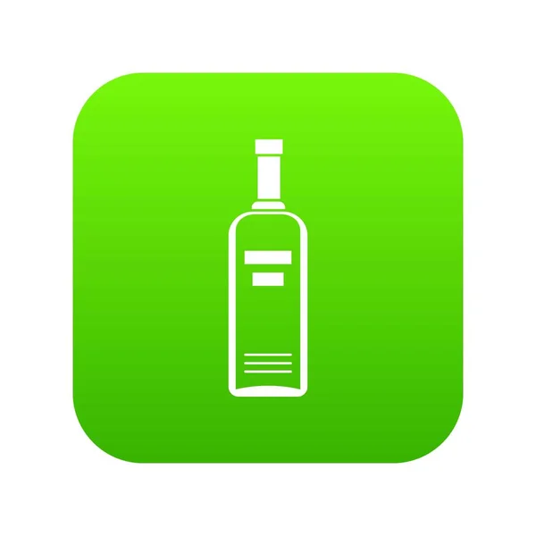 Fles wodka pictogram digitale groen — Stockvector