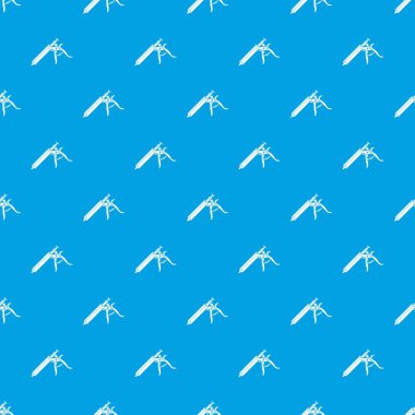 Boş şırınga desen vektör kesintisiz mavi