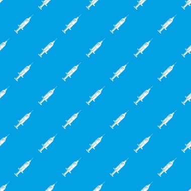 Tam şırınga desen vektör kesintisiz mavi