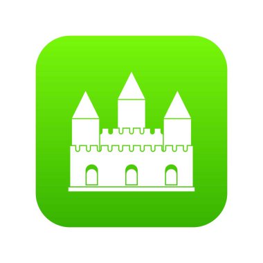 Kale kule simgesi dijital yeşil