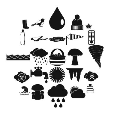 Haziness Icons set, basit tarzı