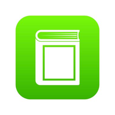 Kalın bir kitap simgesi dijital yeşil