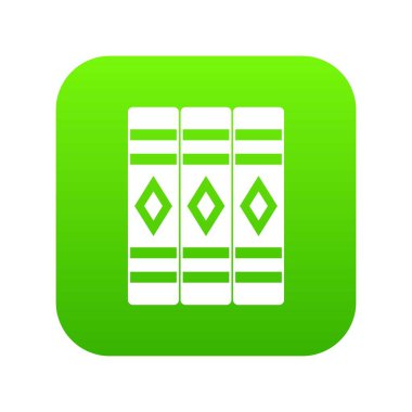 Üç edebi kitap simgesi dijital yeşil