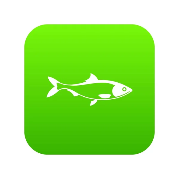 Fish icon digital green — Stock Vector