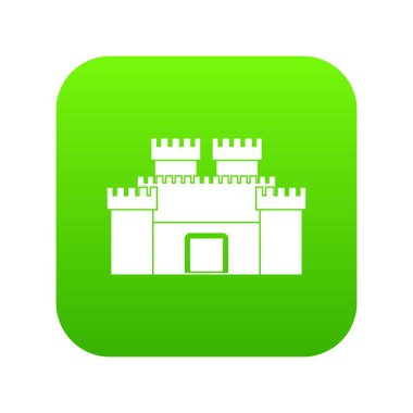 Antik kale simgesi dijital yeşil