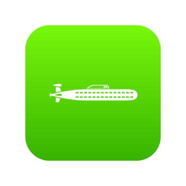 Denizaltı simgesi dijital yeşil