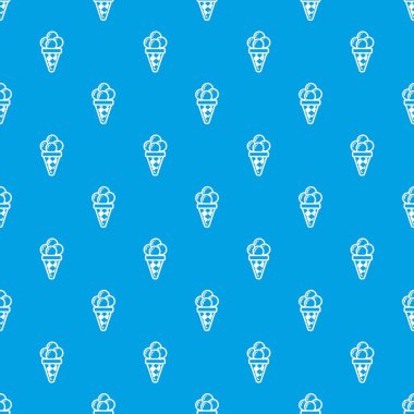 Dondurma koni desen vektör kesintisiz mavi topları