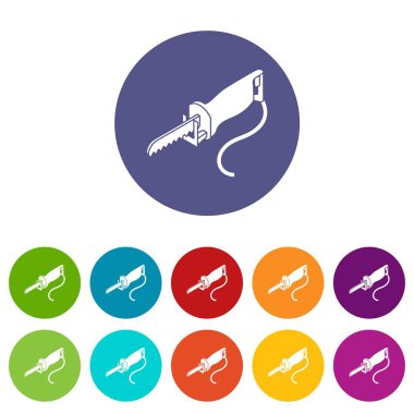 Elektrik direği simgeler vektör rengini ayarlamak gördüm