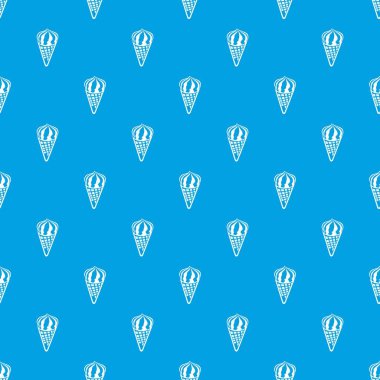 Çikolatalı dondurma desen vektör kesintisiz mavi