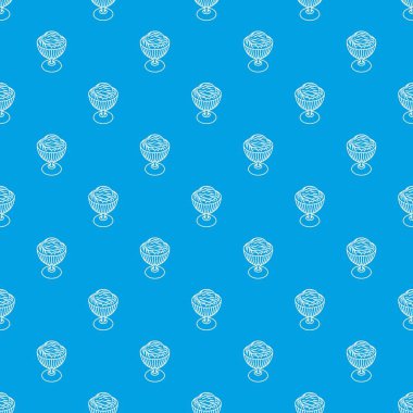 Dondurma Kupası desen vektör kesintisiz mavi