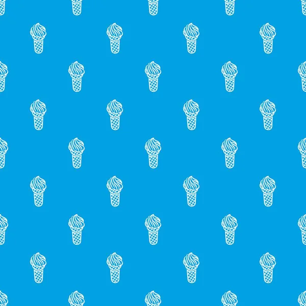Dondurma waffle koni desen vektör kesintisiz mavi