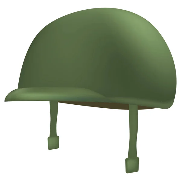 Grünhelm-Attrappe, realistischer Stil — Stockvektor