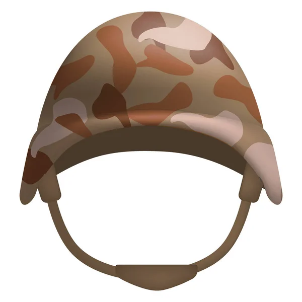 Desert camo helma maketa, realistický styl — Stockový vektor
