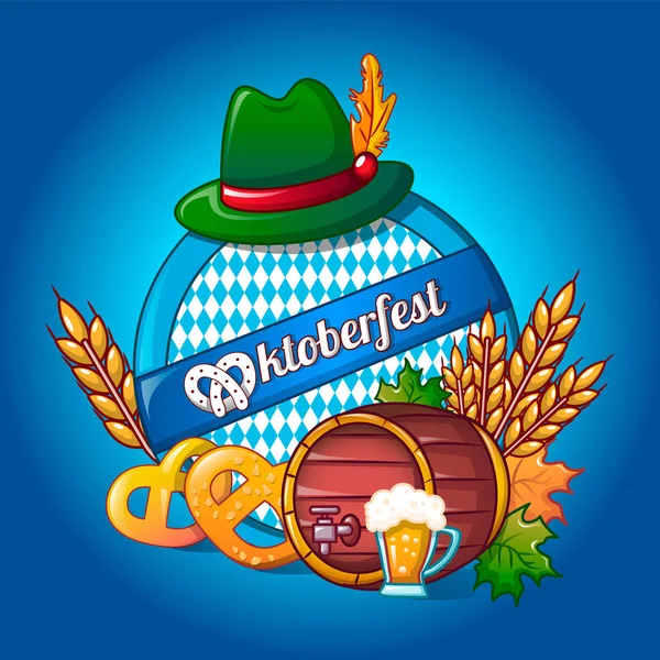 Oktoberfest kavramı arka plan. Oktoberfest vektör kavramı arka plan web tasarımı için karikatür çizimi