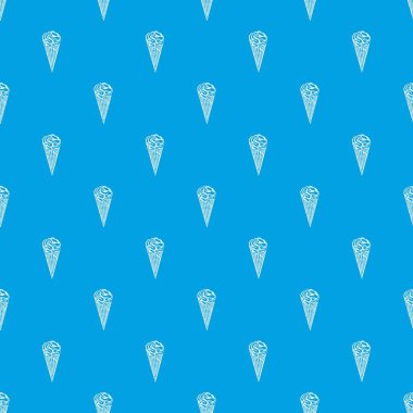 Koni desen vektör kesintisiz mavi