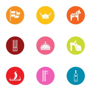 Restorasyon simgeler ayarla, stil düz