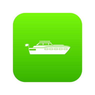 Büyük yat simgesi dijital yeşil