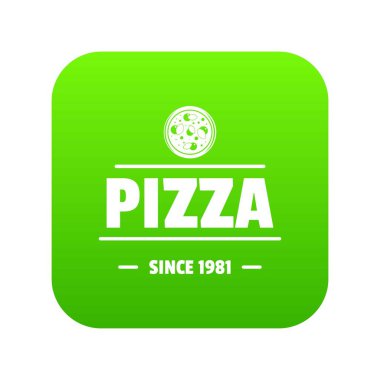 Pizza domates yeşil simge vektör