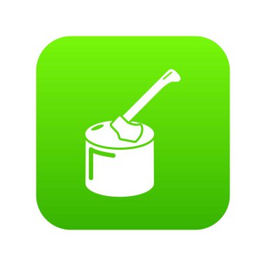 Ahşap simgesi yeşil vektörde axe