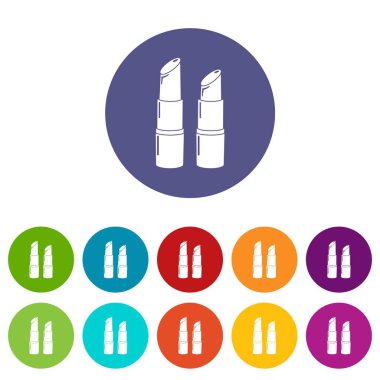 Vektör renk ruj Icons set