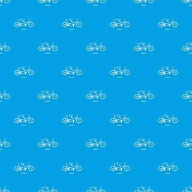 İki kişilik bisiklet desen vektör kesintisiz mavi
