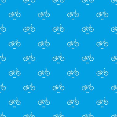 BMX bisiklet desen vektör kesintisiz mavi