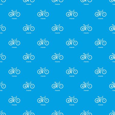 Freeride Bisiklet desen vektör kesintisiz mavi