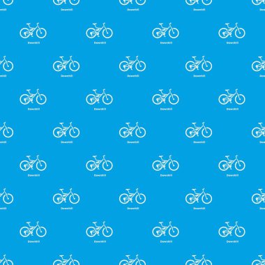 Yokuş aşağı bisiklet desen vektör kesintisiz mavi