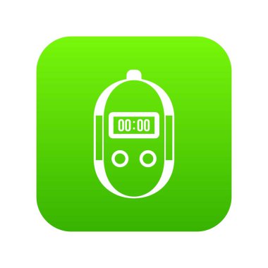 Kronometre simgesi dijital yeşil