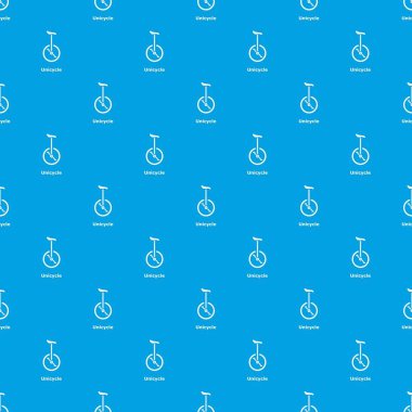 Tek tekerlekli sirk bisikletine desen vektör kesintisiz mavi