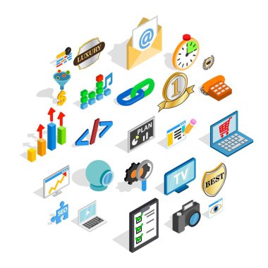 Çağrı Icons set, izometrik stili