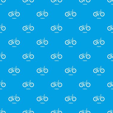 Fatbike desen vektör kesintisiz mavi