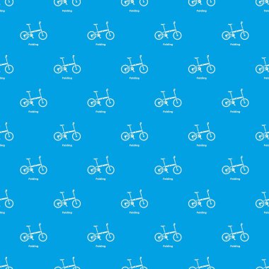 Katlanır bisiklet desen vektör kesintisiz mavi