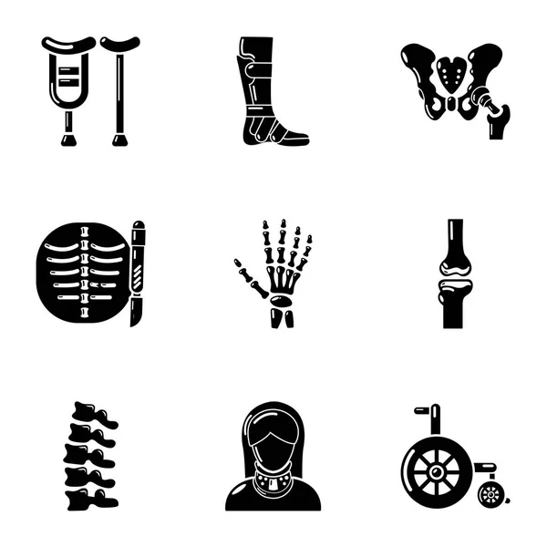 Conjunto de iconos de extremidades, estilo simple — Vector de stock