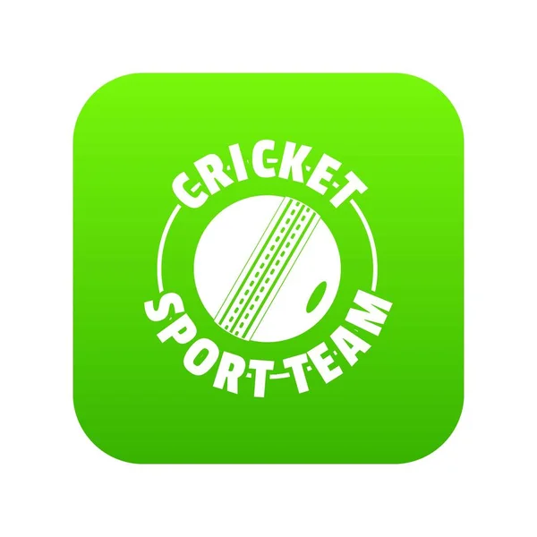 Vecteur vert icône de sport de cricket — Image vectorielle