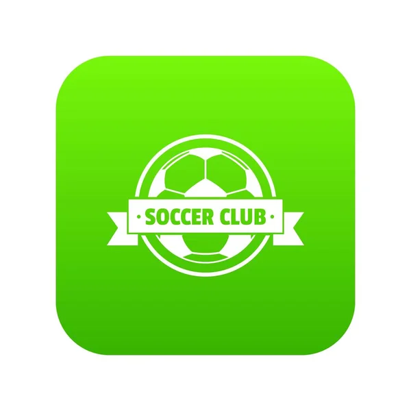 Διάνυσμα πράσινο εικονίδιο ποδόσφαιρο — Διανυσματικό Αρχείο