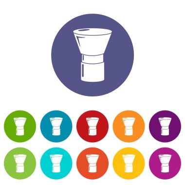 Fırça toz simgeler kümesi vektör rengi