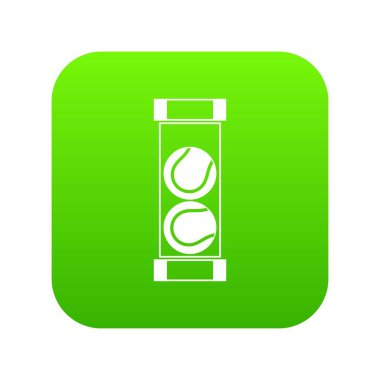 Ambalaj tenis topları simgesi dijital yeşil