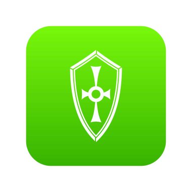 Kalkan simgesi dijital yeşil